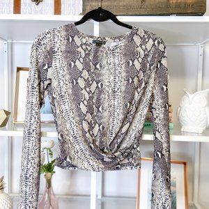 Dynamite Long Sleeve Twist Front Top